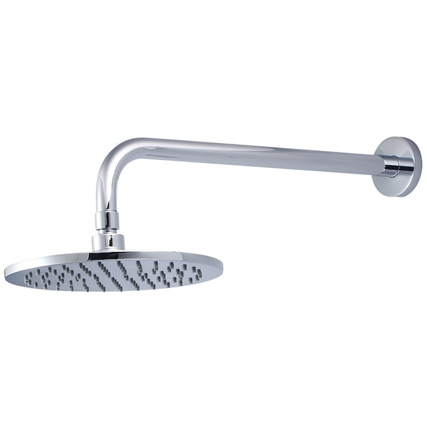 Pioneer Industries Single Function Rain Showerhead W/Shower Arm and Flange, Polished Chrm X-6400038 - main